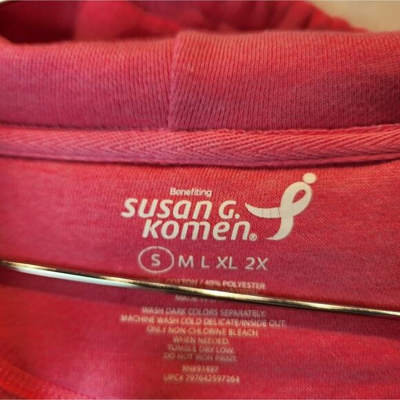 Susan G. Komen Pink Hoodie Sweatshirt Hooded Sweater Breast Cancer Awareness  S - Picture 3 of 6
